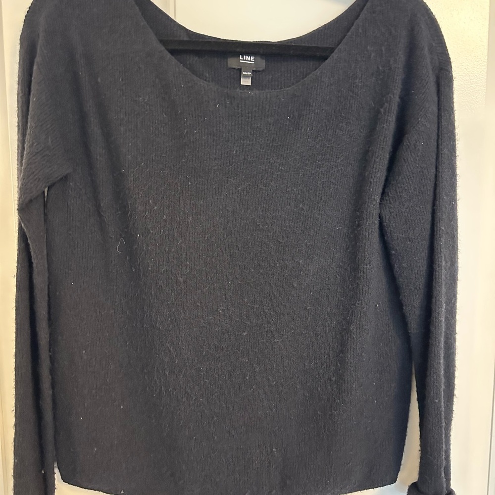 LINE Women's Black Crew Neck Sweater